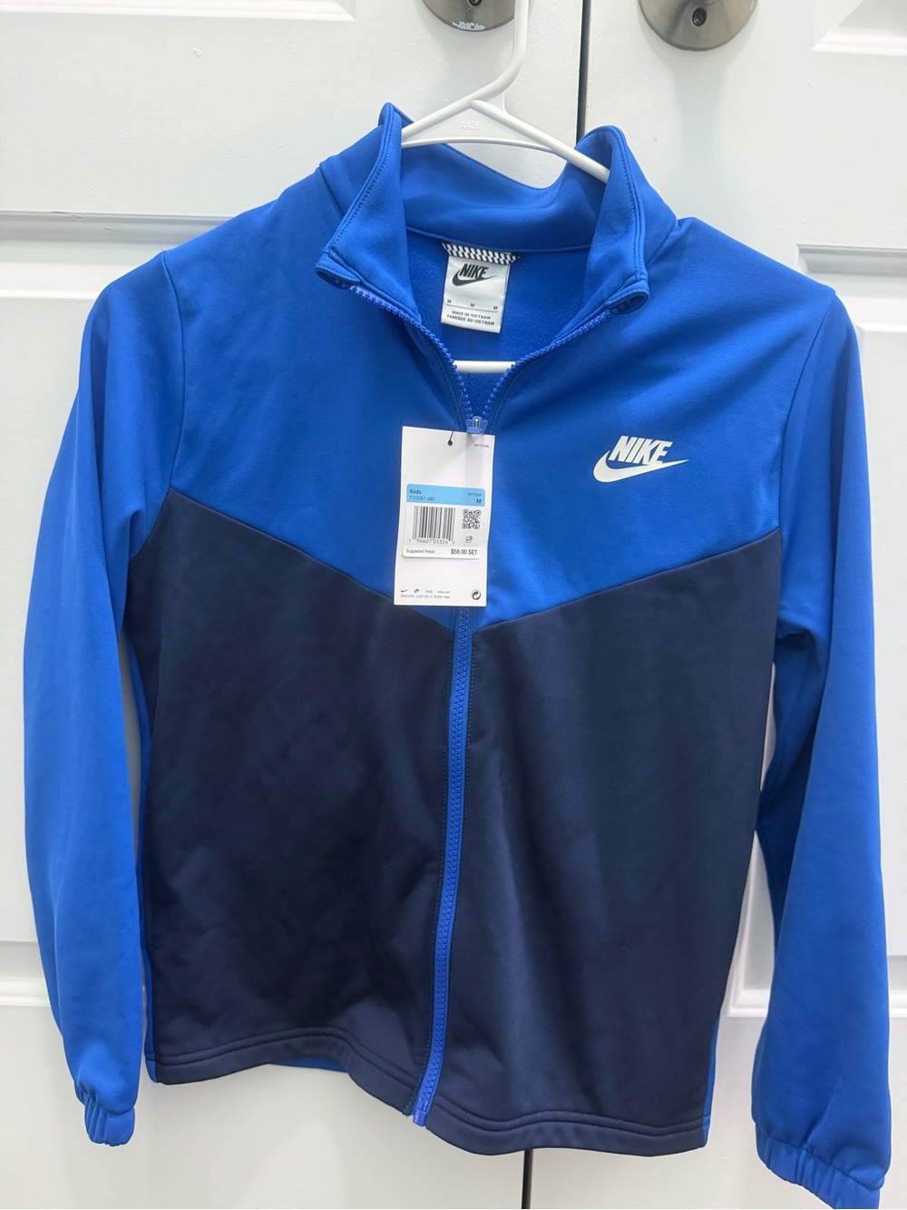Nike Boys' Royal Blue and Navy Zip-Up 2 Piece Set